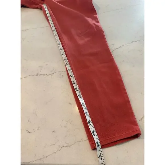 Spanx Denim Stretch Pull on Skinny Ankle Jeans Salmon Color Large - Picture 7 of 8